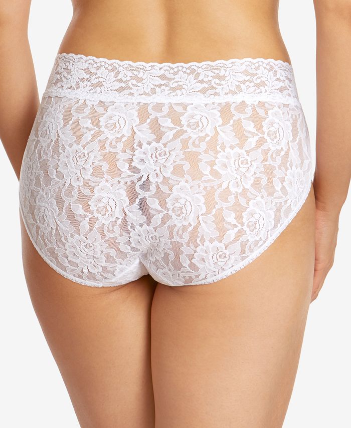 Hanky Panky Cotton French Brief with Lace (892461)- Folk Song