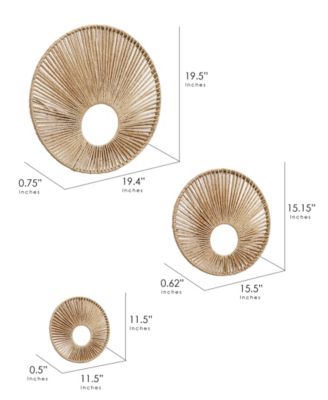 Woven Paper Rope Wall Decor, Set of 3