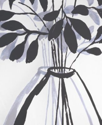 Branch Leaves in a Vase Printed Glass Wall Art, 12" x 15"