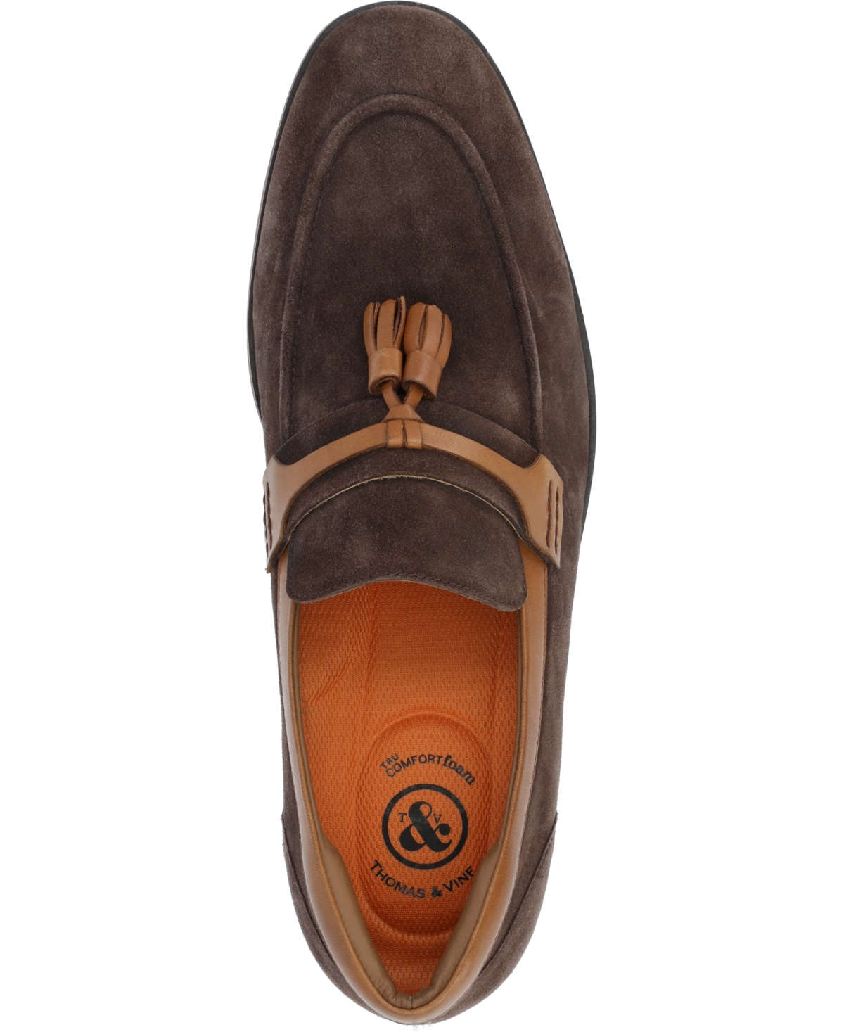 Thomas & Vine Men's Hawthorn Apron Toe Tassel Loafer Dress Shoes