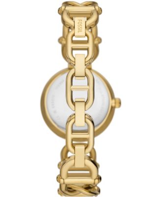 Women's Carlie Three-Hand Gold-Tone Stainless Steel Watch, 30mm