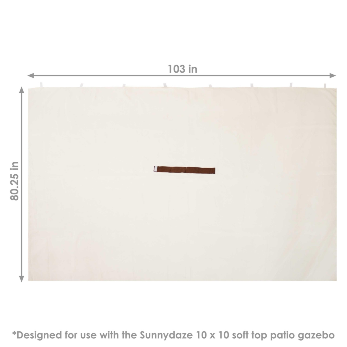 Sunnydaze Decor 4-Piece Polyester Gazebo Sidewall Curtain Set -- Cream