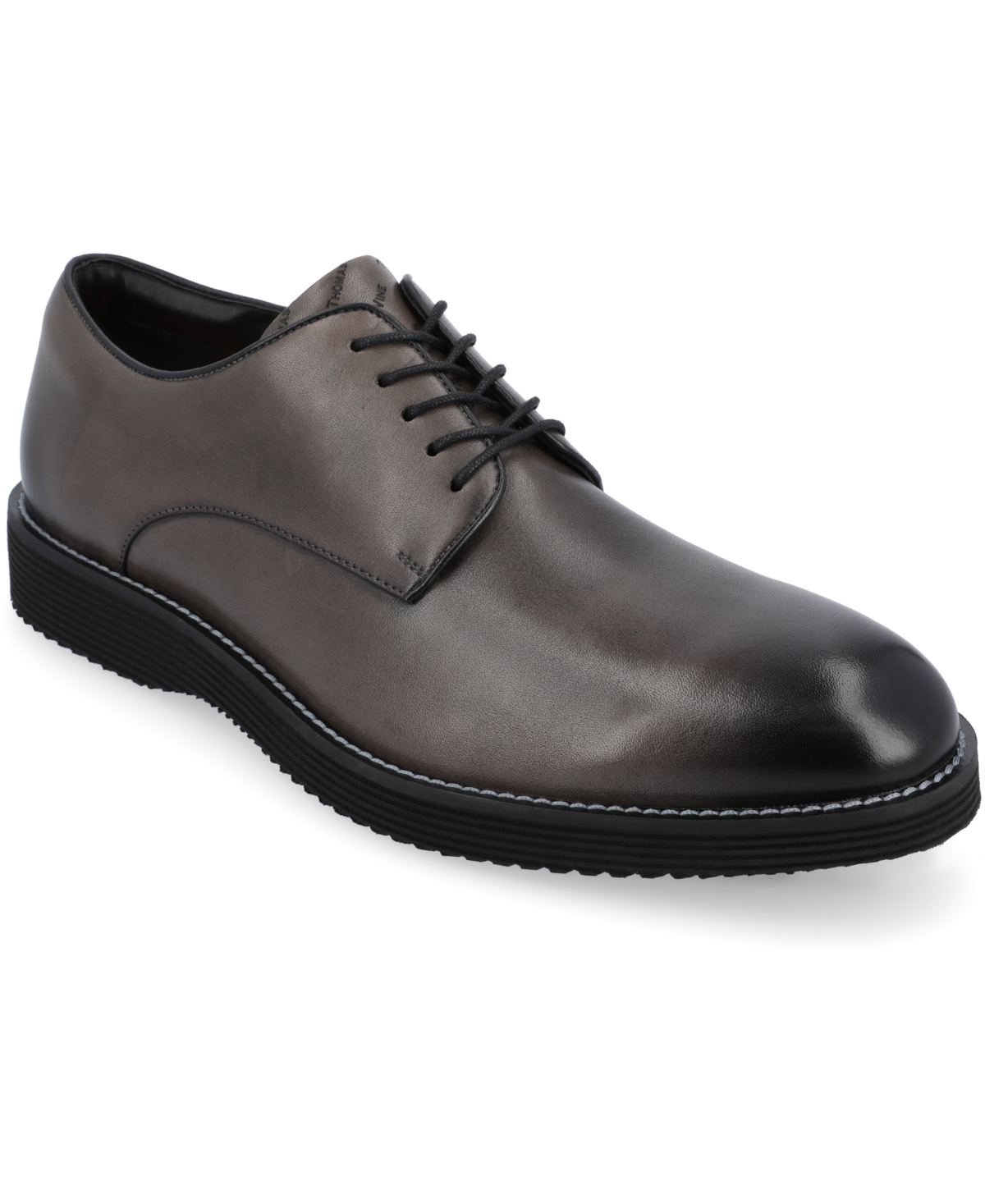 Shop Thomas & Vine Men's Latimer Plain Toe Derby Dress Shoes In Charcoal