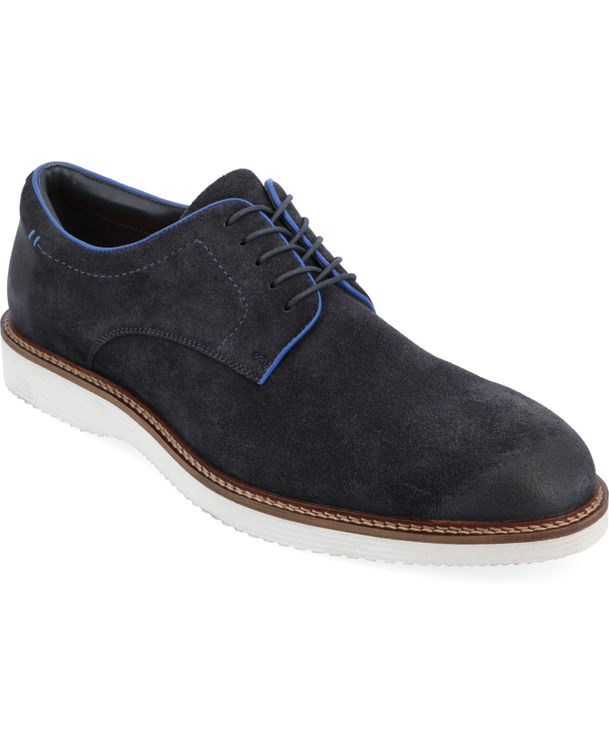 Shop Thomas & Vine Men's Seneca Plain Toe Derby Casual Shoes In Navy