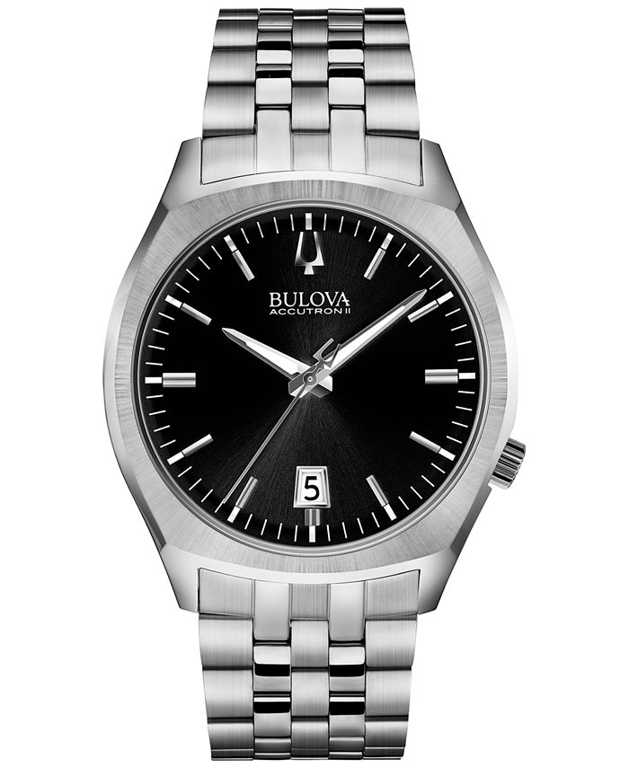 Bulova Accutron II Men's Surveyor Stainless Steel Bracelet Watch 41mm ...
