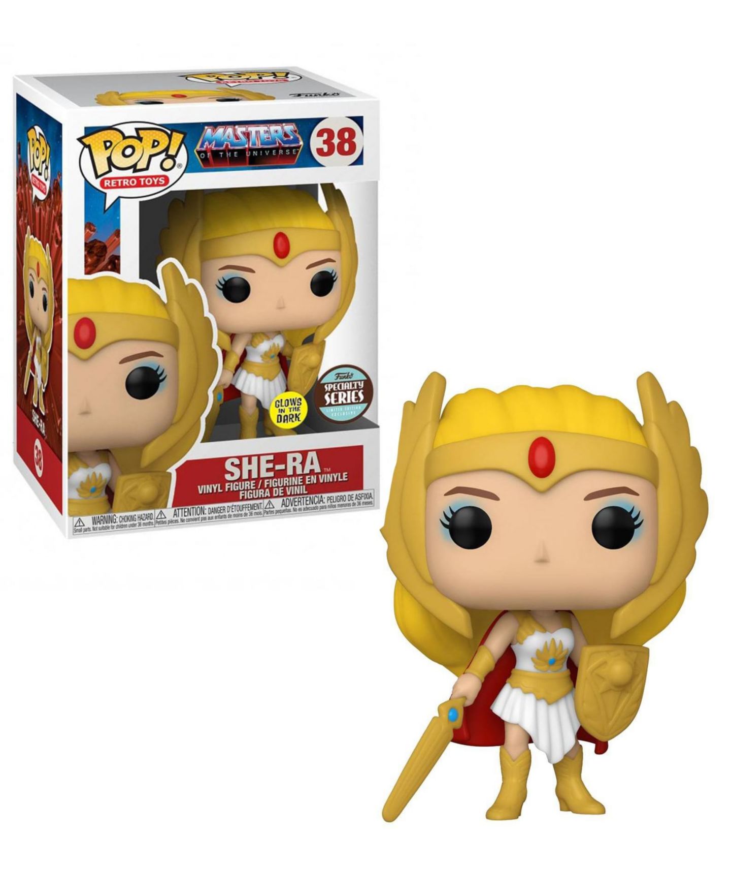 Детская фигурка Funko Masters of the Universe POP Vinyl Figure She-Ra (Glow), цвет: Жёлтый — фото 2