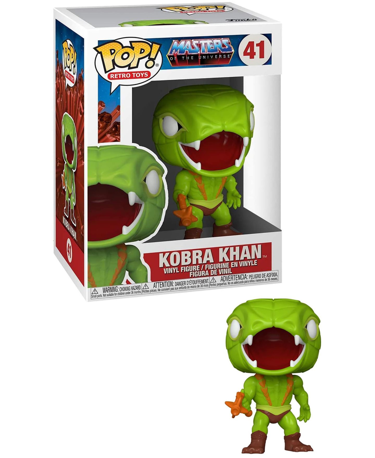 Виниловая фигурка Funko Pop! Masters of the Universe Kobra Khan, 3.75", от 3 лет, цвет: Зелёный — фото 1