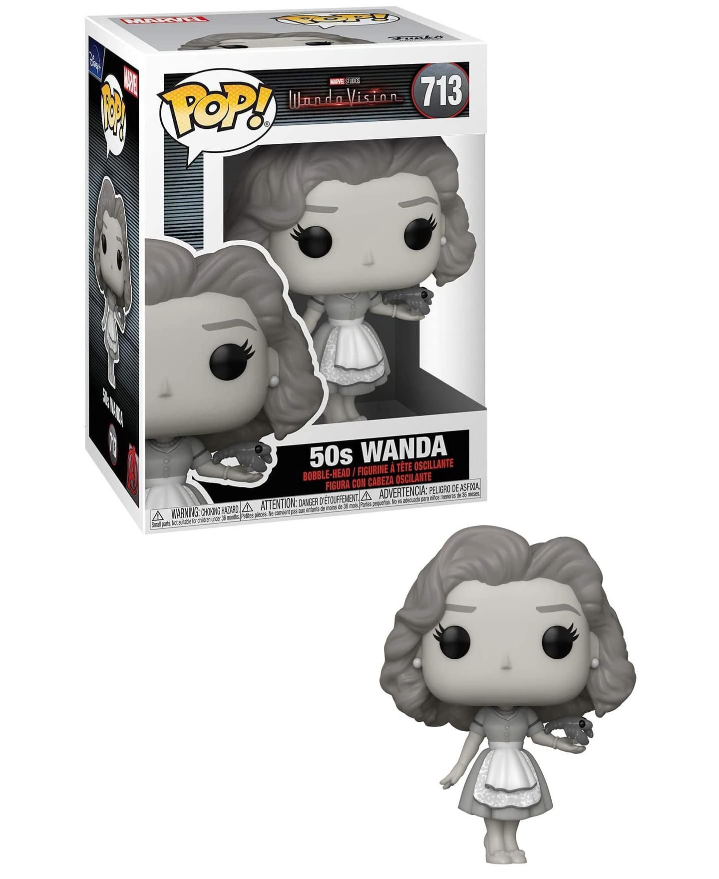 Детская фигурка Funko Marvel WandaVision POP Vinyl Figure 50s Wanda, цвет: Серый — фото 1