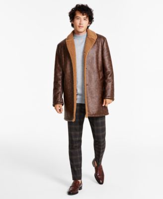 Ben Sherman Men s Shearling Classic Fit Overcoats Macy s