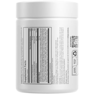 Ultra Life Telomeres Supplement - 5 MTHF Folate Vitamin B9, Vitamin B12 Methylcobalamin, Vitamin D3, L-Theanine, Ashwagandha 90 Capsules