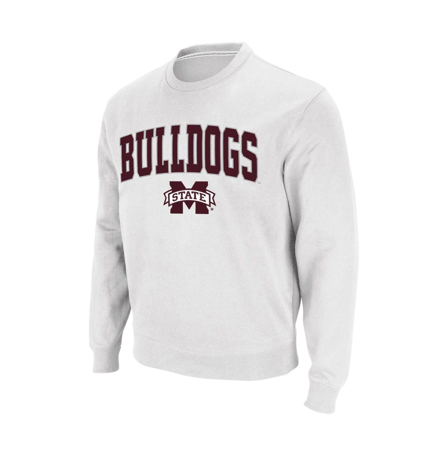 Мужская толстовка Colosseum Mississippi State Bulldogs Arch and Logo Crew Neck, цвет: Чёрный — фото 4