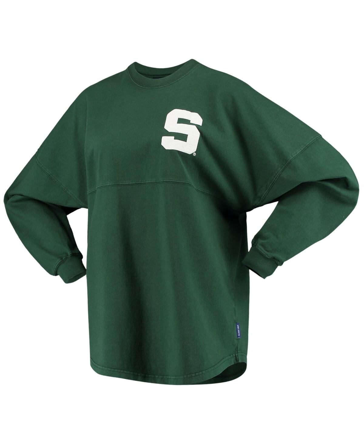 Shop Spirit Jersey Women's Green Michigan State Spartans Loud N Proud  T-shirt