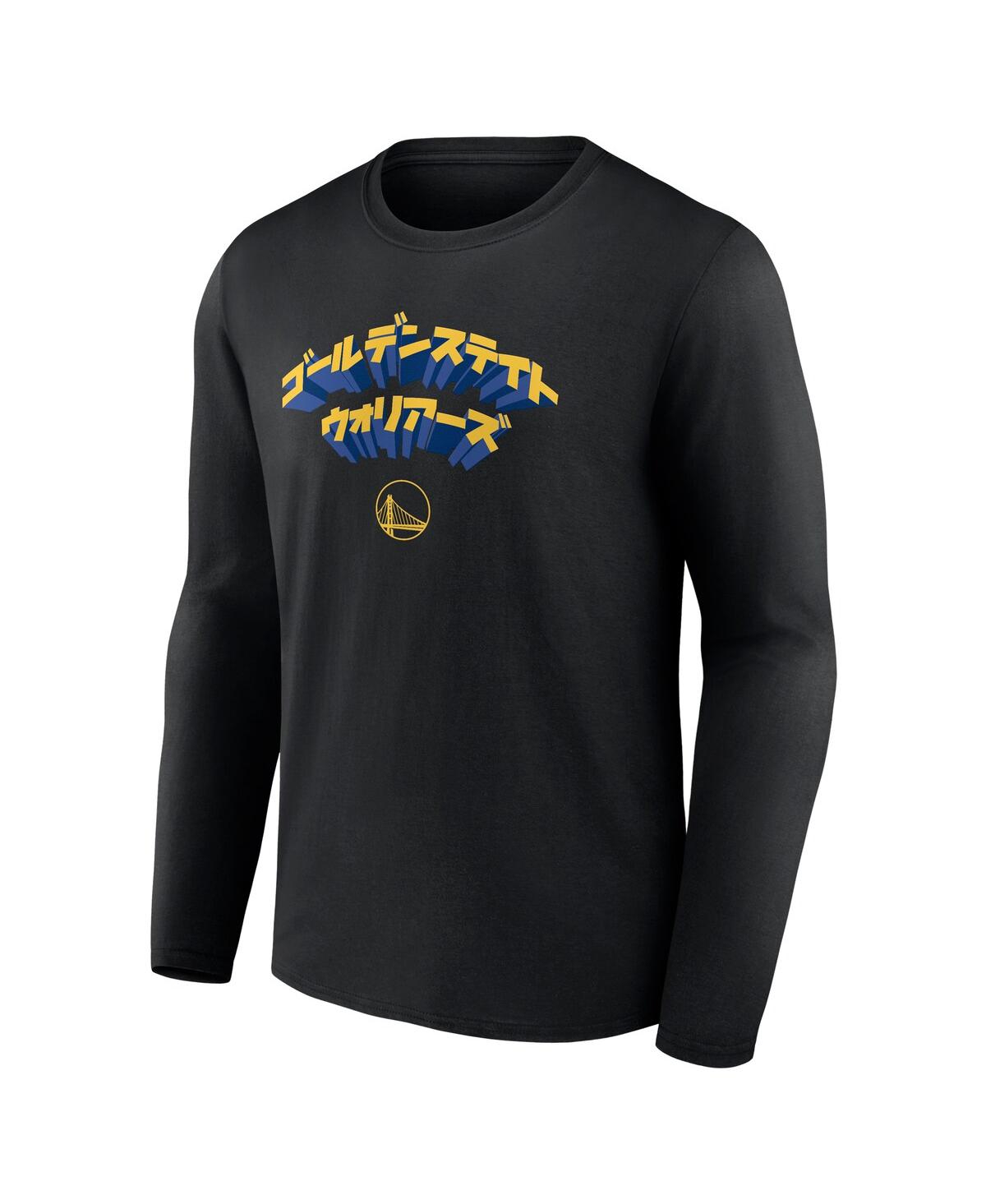 Shop Fanatics Men's  Golden State Warriors Japanese Heritage Long Sleeve T-shirt In Black