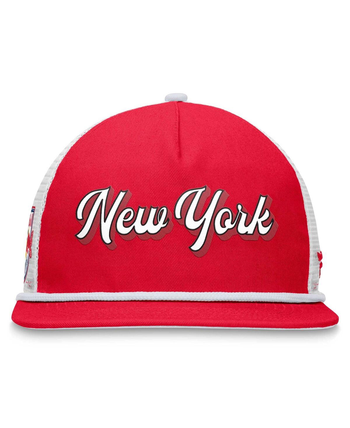 Shop Fanatics Men's  Red, White New York Red Bulls True Classic Golf Snapback Hat In Red,white