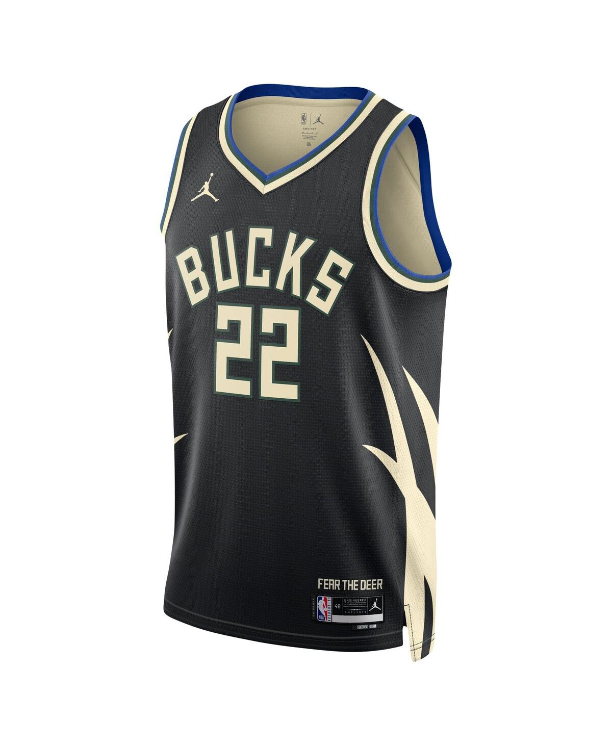 Men's Jordan Khris MiddletonMilwaukee Bucks Statement Edition Swingman Jersey - Black