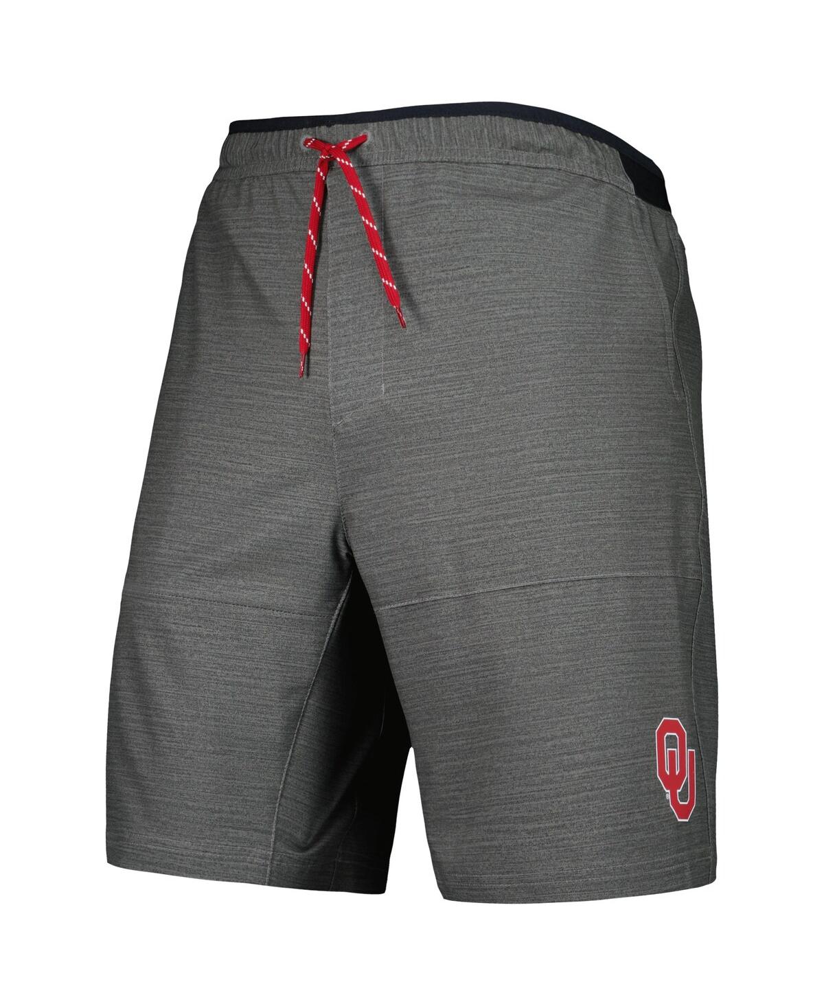 COLUMBIA MEN'S COLUMBIA GRAY OKLAHOMA SOONERS TWISTED CREEK OMNI-SHIELD SHORTS 