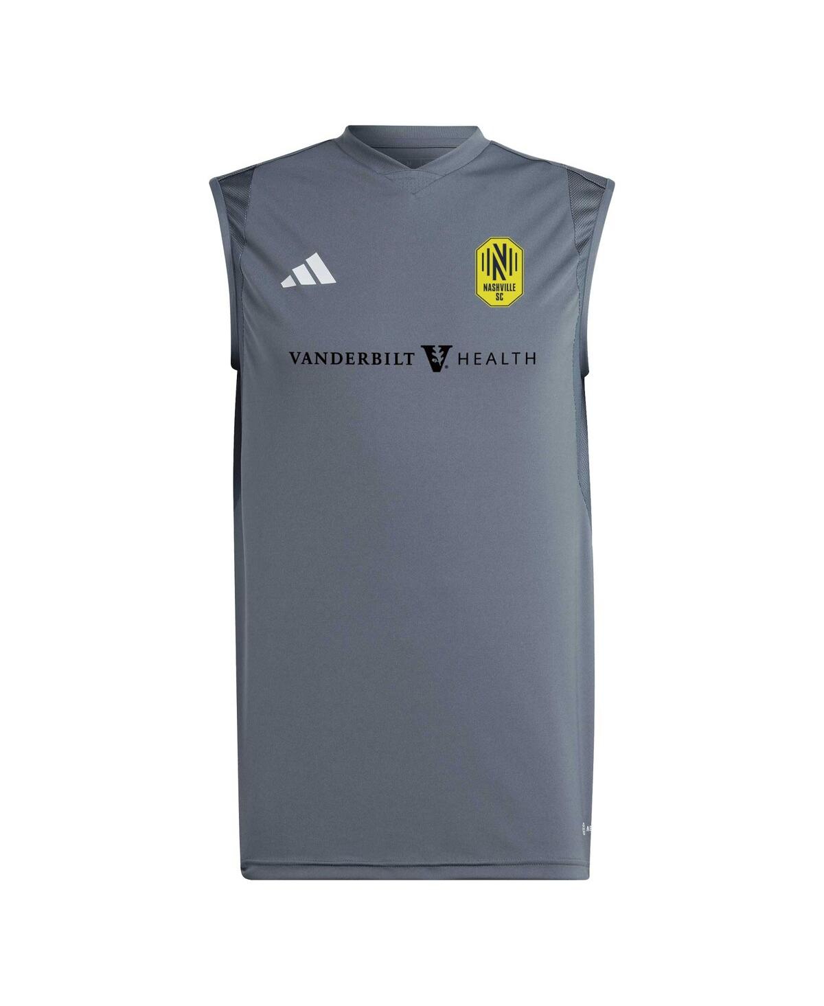 Men's adidasNashville Sc 2023 On-Field Sleeveless Training Jersey - Gray