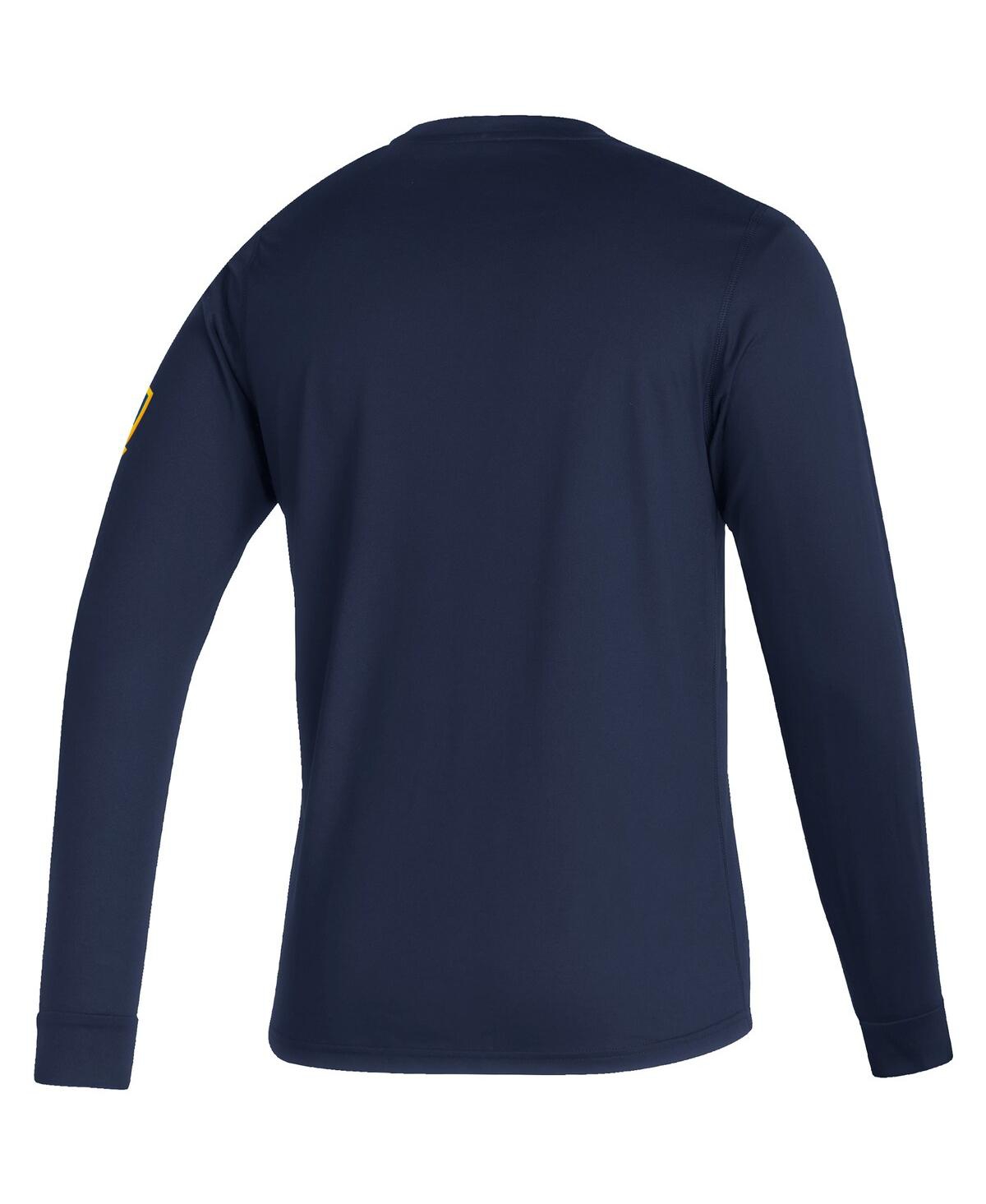 Shop Adidas Originals Men's Adidas Navy La Galaxy Vintage-inspired Aeroready Long Sleeve T-shirt