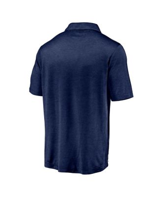 Men's Navy Notre Dame Fighting Irish Primary Logo Striated Polo Shirt