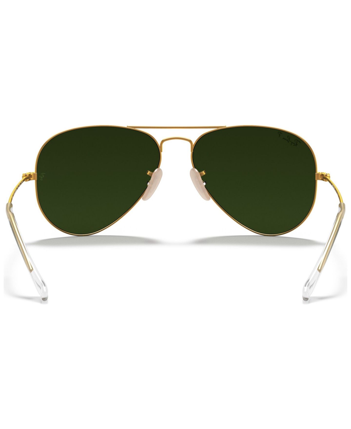 Солнцезащитные очки Ray-Ban Unisex Polarized Aviator Mirror Sunglasses, RB3025, цвет: Золотой матовый / Синий — фото 5