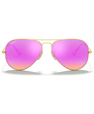 Unisex Polarized Aviator Mirror Sunglasses, RB3025