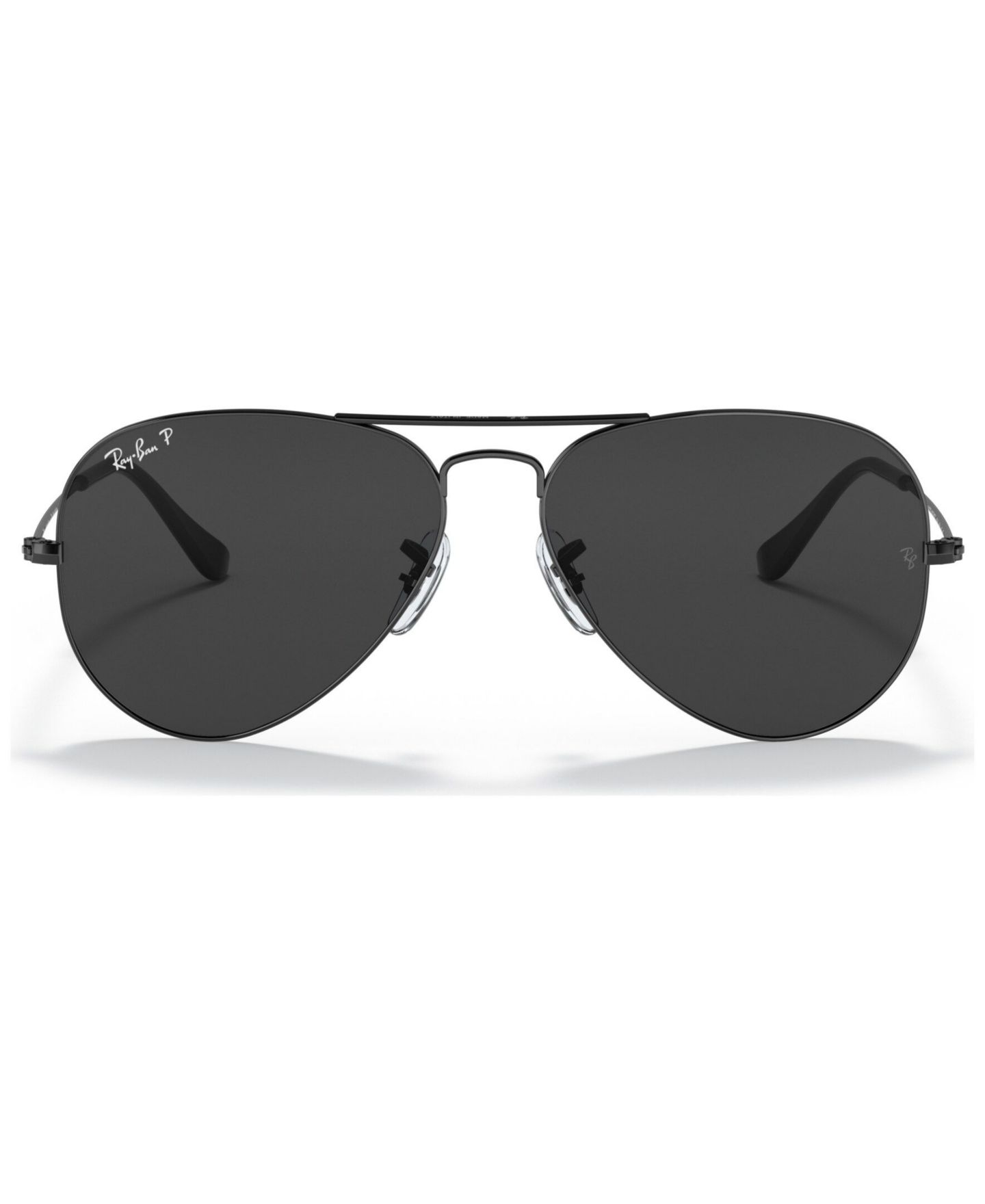 Солнцезащитные очки Ray-Ban Unisex Aviator Total Black Polarized Sunglasses, RB3025, цвет: Чёрный — фото 2