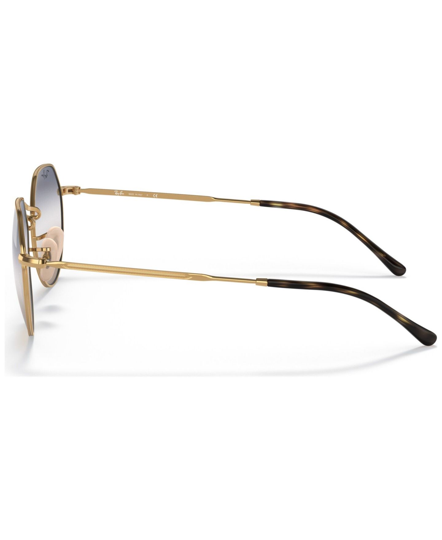 Солнцезащитные очки Ray-Ban Unisex Geometric Metal Sunglasses, RB3565 Jack, цвет: Прозрачный градиентный синий — фото 3