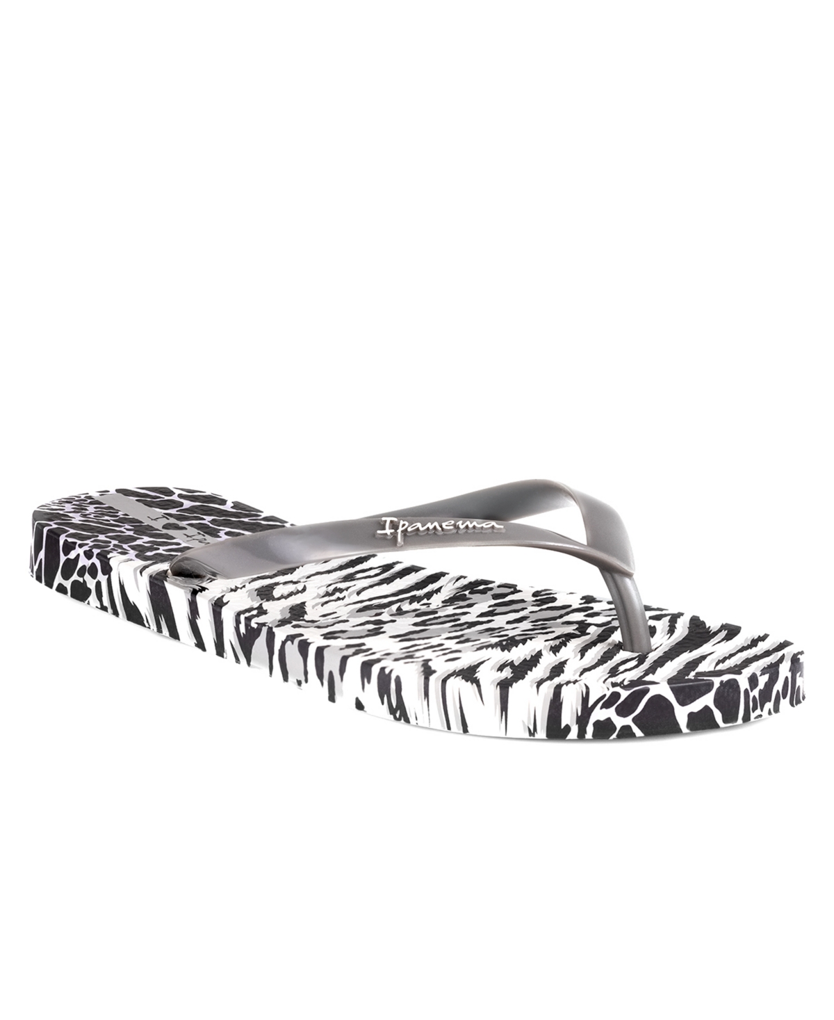 Ipanema Women's Animale Print Ii Flip-flop Sandals Women's Shoes In Gray/black