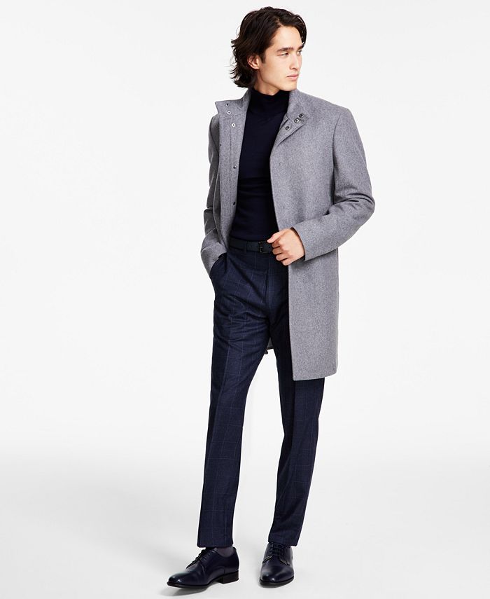 erfgoed aankomen Aan boord Calvin Klein Men's Mayden Slim-Fit Overcoat - Macy's