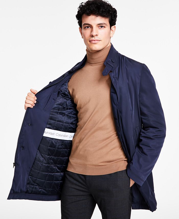 Calvin Klein Men's Slim-Fit Water-Resistant Overcoat - Macy's