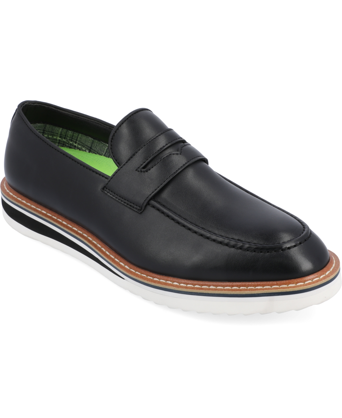 Shop Vance Co. Men's Albert Slip-on Penny Loafers In Black