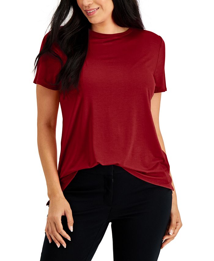 Macy's red top shirt womens