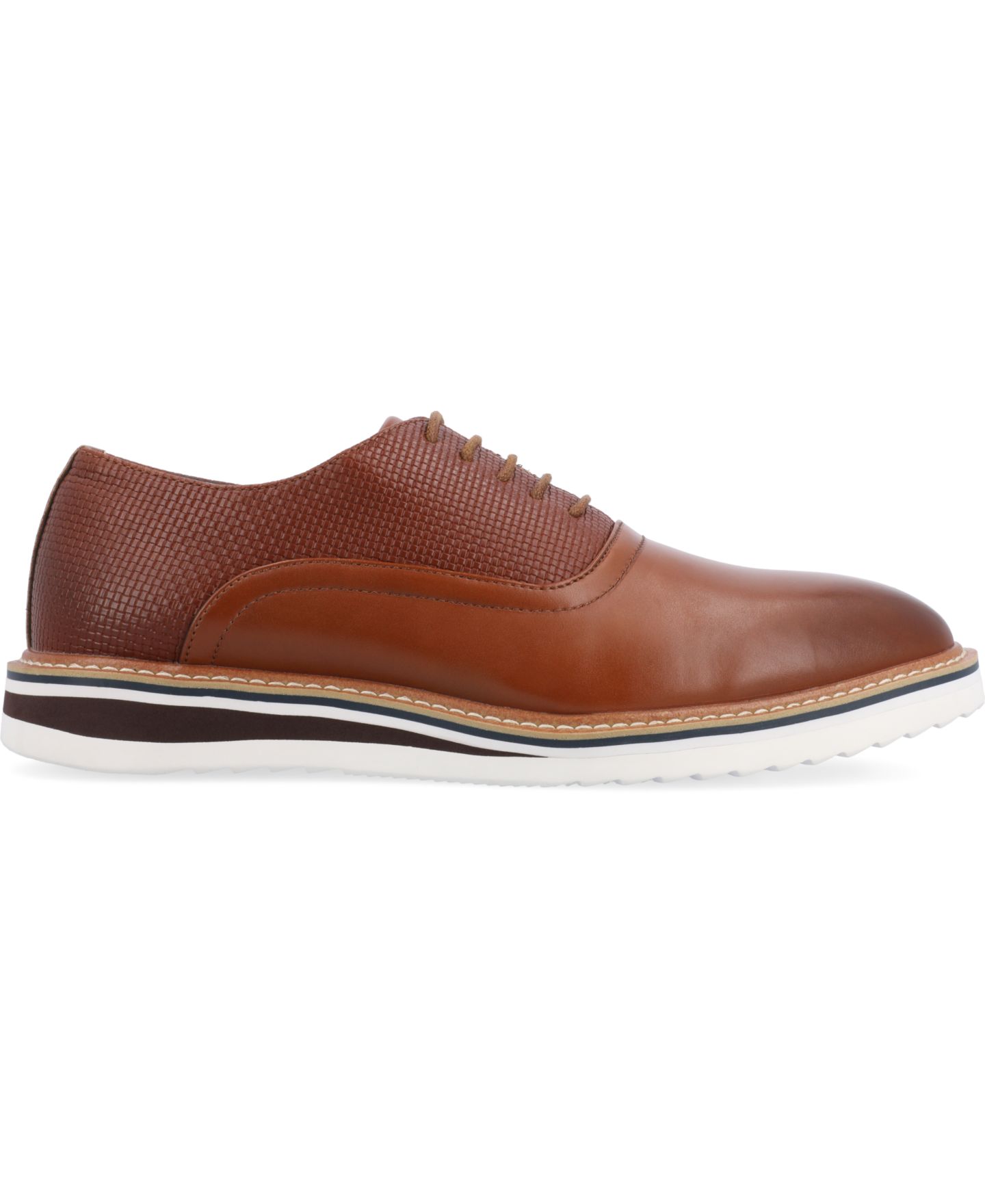 Мужские туфли Vance Co. Weber Plain Toe Hybrid Dress Shoes, цвет: Каштановый — фото 2