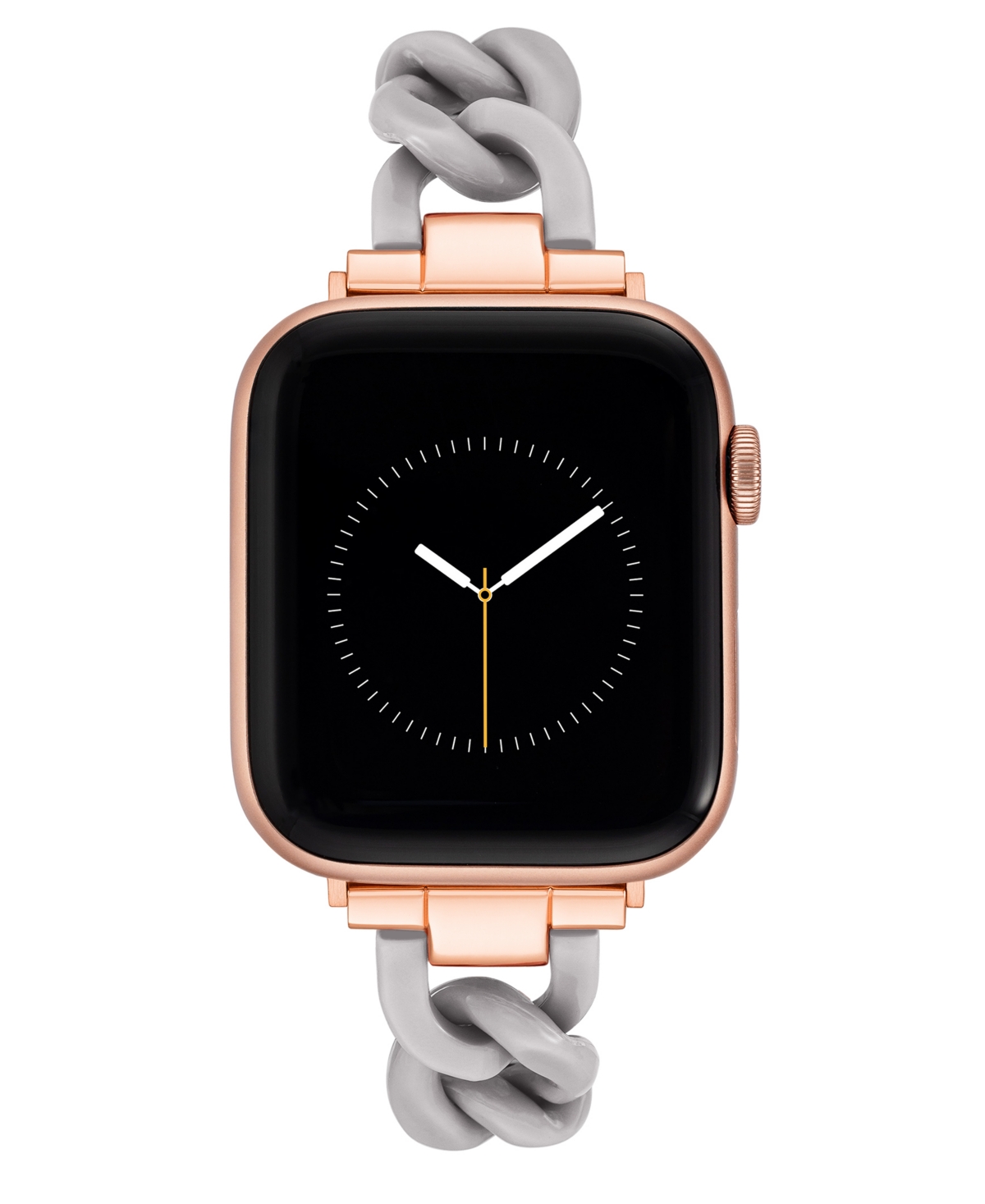 Women's Plastic Chain Link Bracelet designed for Apple Watch 42mm (Series 1-3 only) & 44/45/46/49mm (Ultra & Ultra 2) - Gray, Rose Gold-Tone