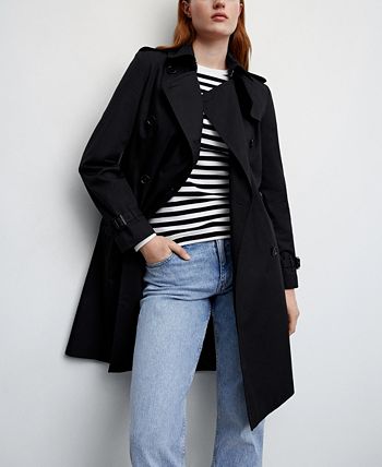 Mango classic online cotton trench coat
