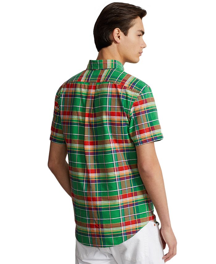 Polo Ralph Lauren Men's ClassicFit Plaid Oxford Shirt Macy's