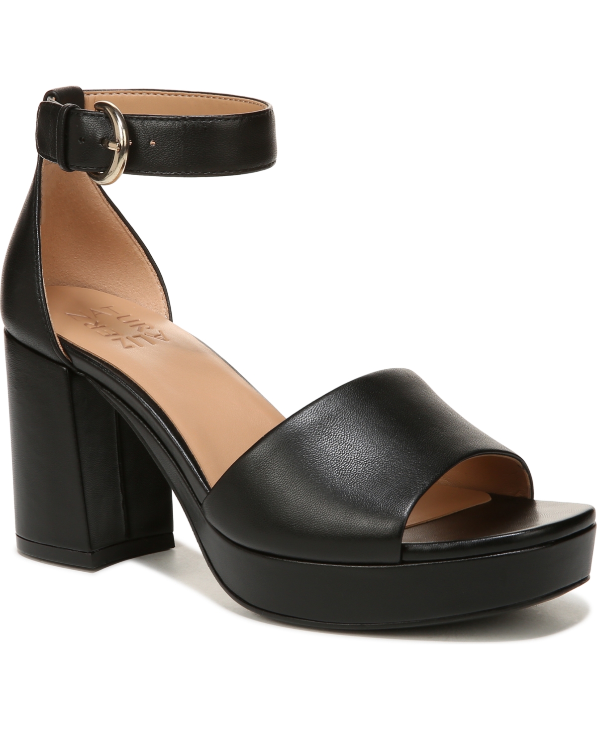 Shop Naturalizer Pearlyn Platform Dress Sandals In Black Leather