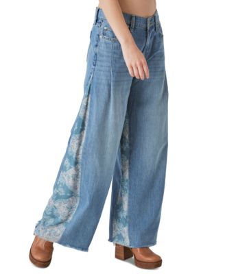 Lucky Brand - Women's Print-Detail Palazzo Jeans