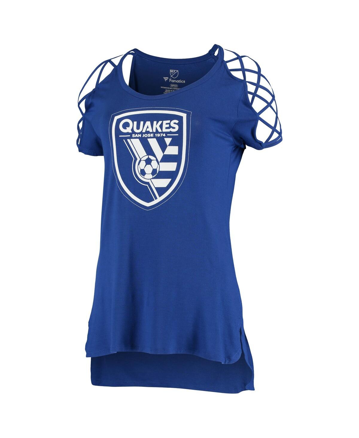 Shop Fanatics Women's  Blue San Jose Earthquakes Iconic Best Comeback T-shirt