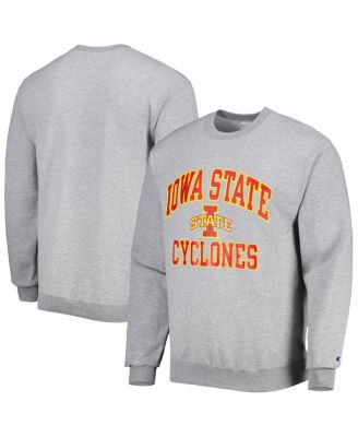 Men's Heather Gray Iowa State Cyclones High Motor Pullover Sweatshirt