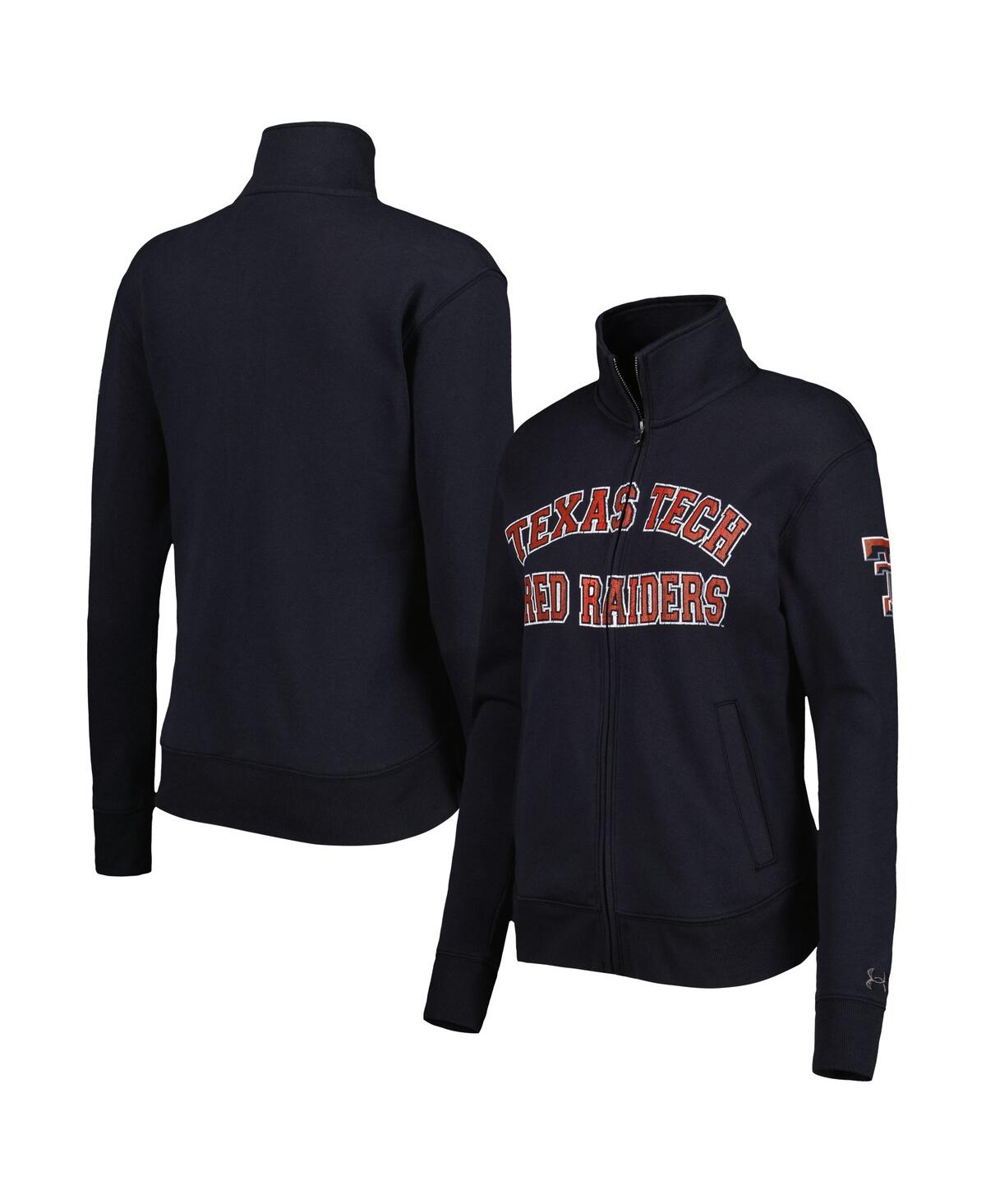 Shop Under Armour Women's  Black Texas Tech Red Raiders All Day Full-zip Jacket