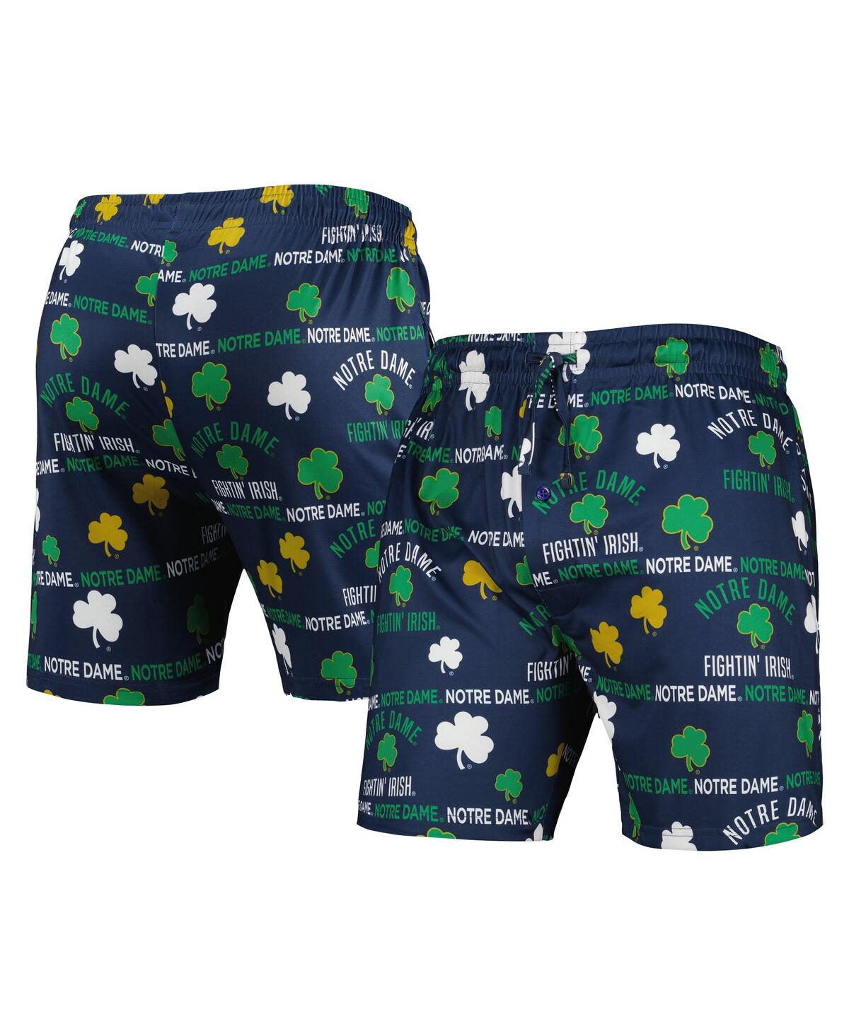 Men's Concepts SportNotre Dame Fighting Irish Flagship Allover Print Jam Shorts - Navy