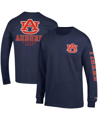 Men's Navy Auburn Tigers Team Stack Long Sleeve T-shirt