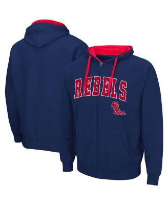 Men's Navy Ole Miss Rebels Big and Tall Full-Zip Hoodie