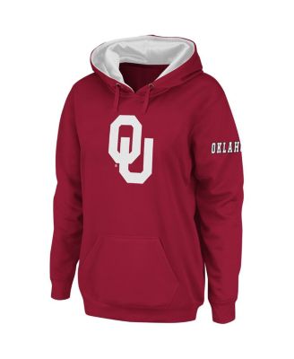 Women's Crimson Oklahoma Sooners Big Logo Pullover Hoodie