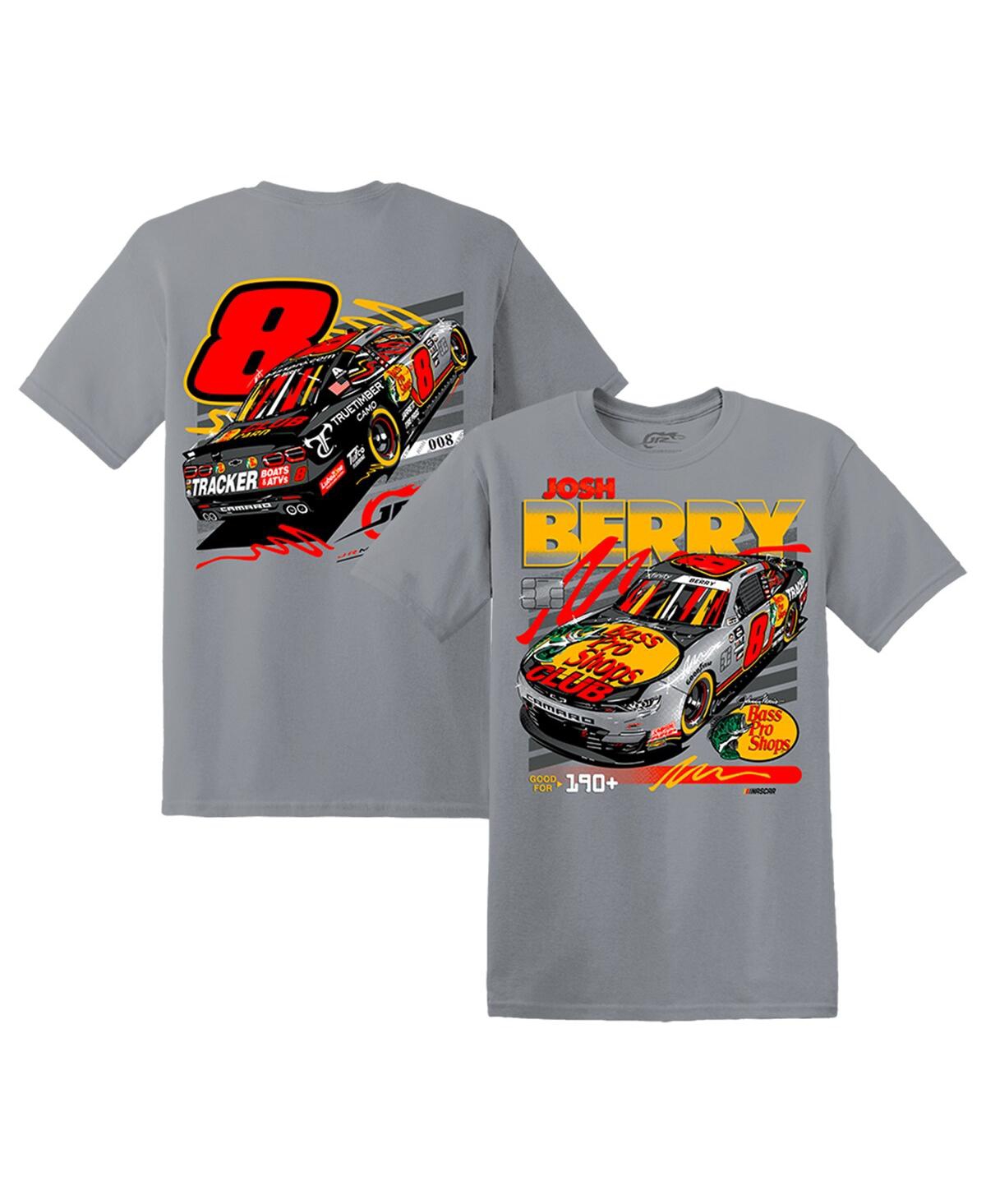 Men's Jr Motorsports Official Team Apparel Gray Josh Berry 2023 #8 Bass Pro Shops T-shirt - Gray