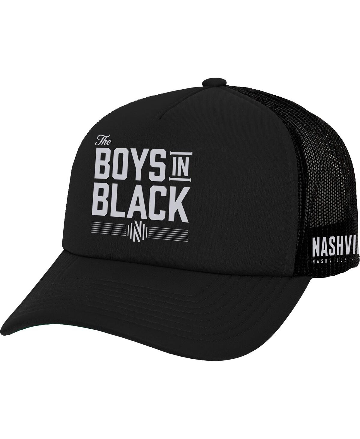 Mitchell & Ness Kids' Men's  Black Nashville Sc X Johnny Cash Boys In Black Trucker Snapback Hat