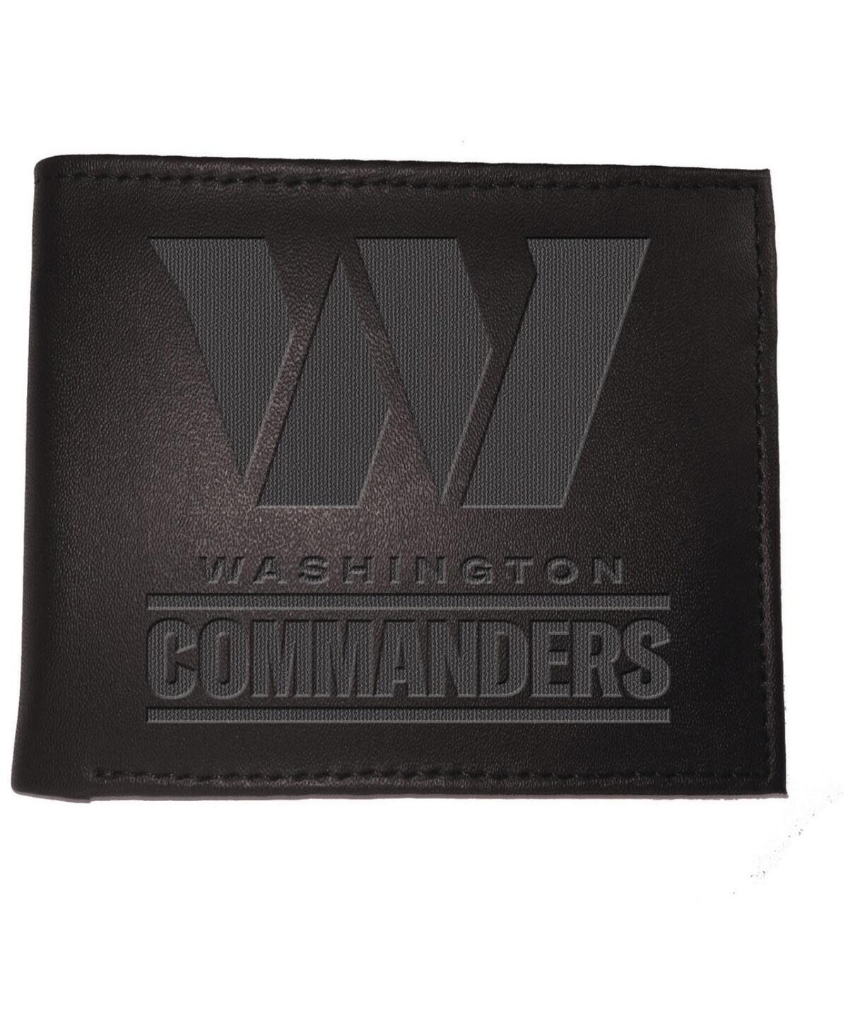 Men's Black Washington Commanders Hybrid Bi-Fold Wallet - Black
