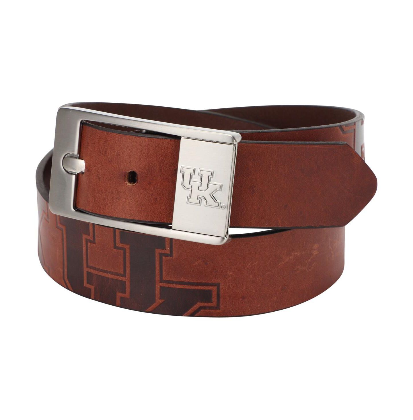 Мужской ремень Eagles Wings Kentucky Wildcats Brandish Leather Belt - Brown — фото 1