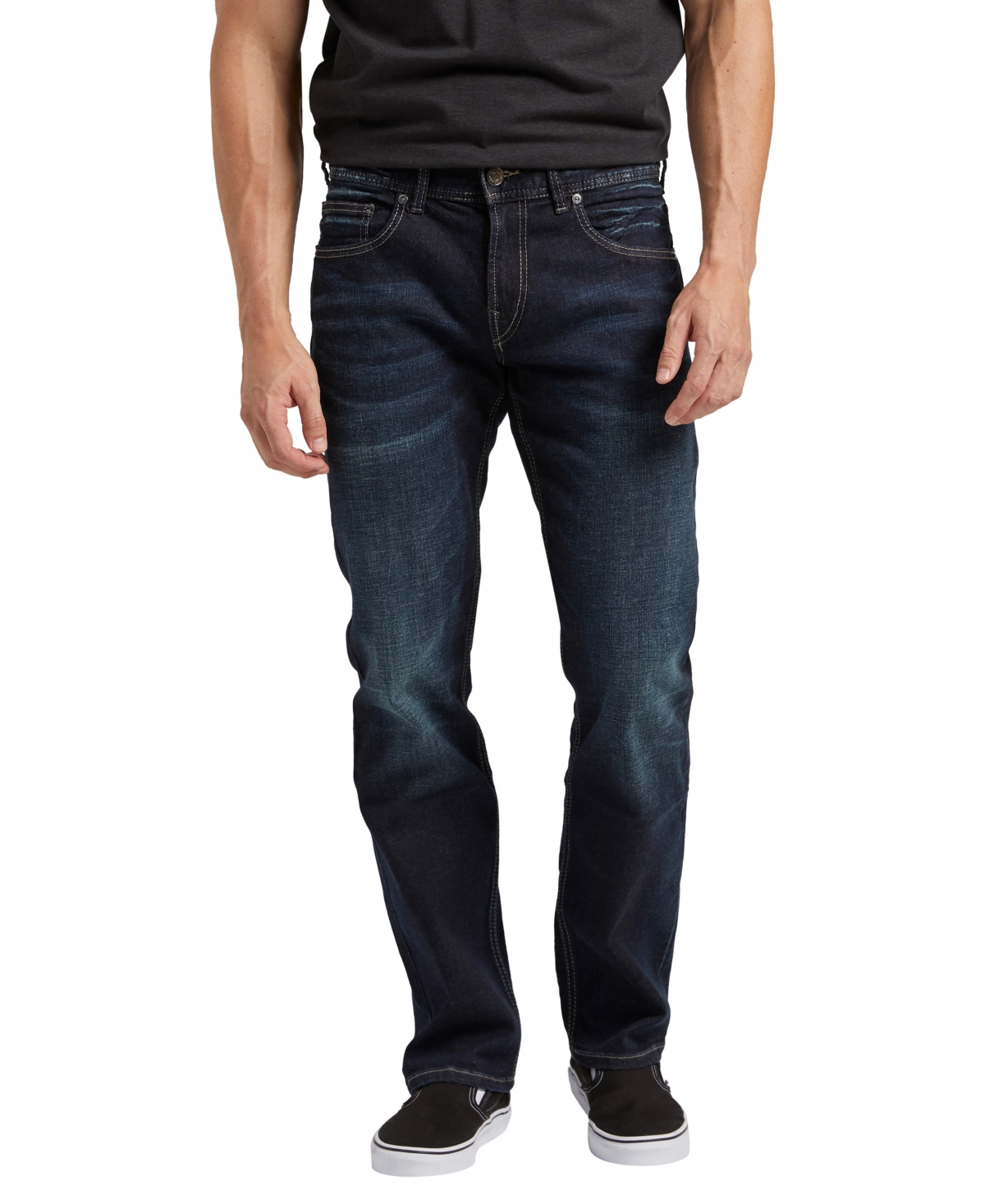 Silver Jeans Co. Men's Allan Classic Fit Slim Stretch Jeans